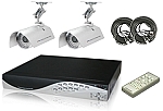 2 Nightvision Weatherproof Camera Standalone DVR System