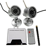 2 Night Vision Cameras W/ 2.4 GHz Wireless Receiver